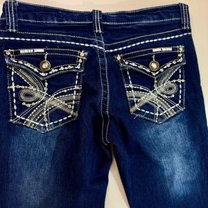 Blue Faith  Rhinestone Bedazzled Jeans Size 6 Junior